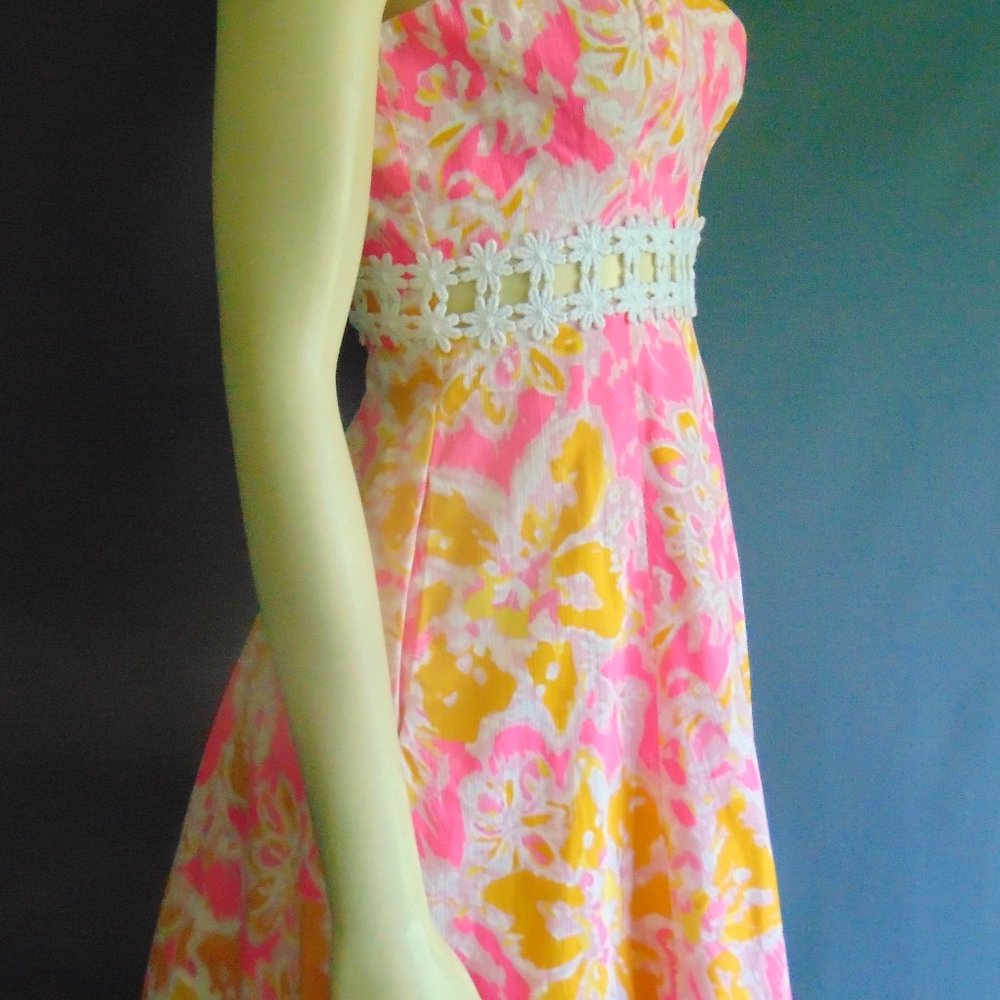 Lilly Pulitzer Pink and Yellow Floral Mini Dress - Picture 8 of 9